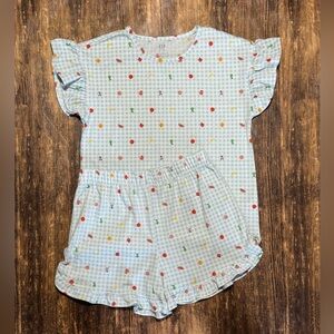 Gap Kids size 12 Girls Fruit Tee and Shorts Pajamas Set